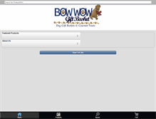 Tablet Screenshot of bowwowgiftbasket.com